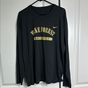 Nike Black and Gold Long Sleeve Tee